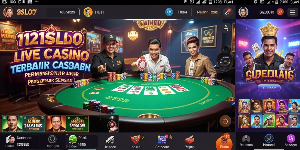 Tampilan gameplay Live Casino yang menegangkan dan interaktif.
