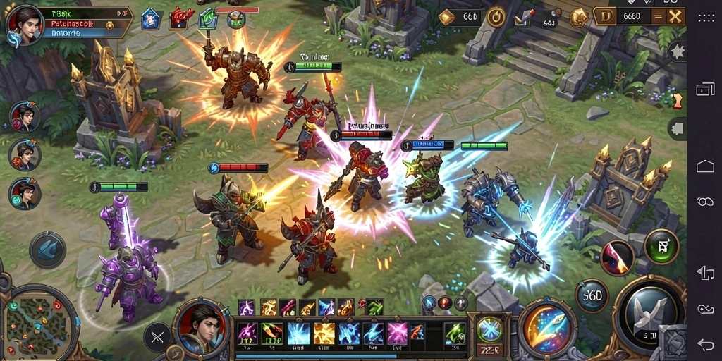 Tangkapan layar utama 66D menampilkan petualangan seru dalam MMORPG.