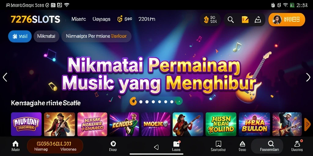 Screenshot gameplay 7276SLOTS menampilkan keseruan bermain musik.