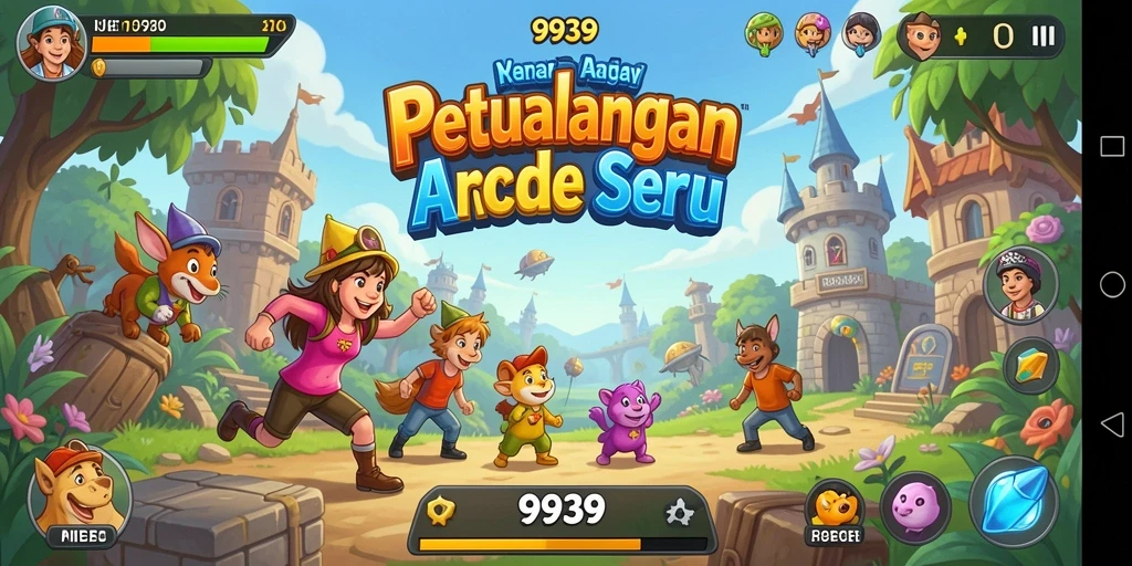 Tampilan gameplay seru dari game Arcade 9939 yang memukau.