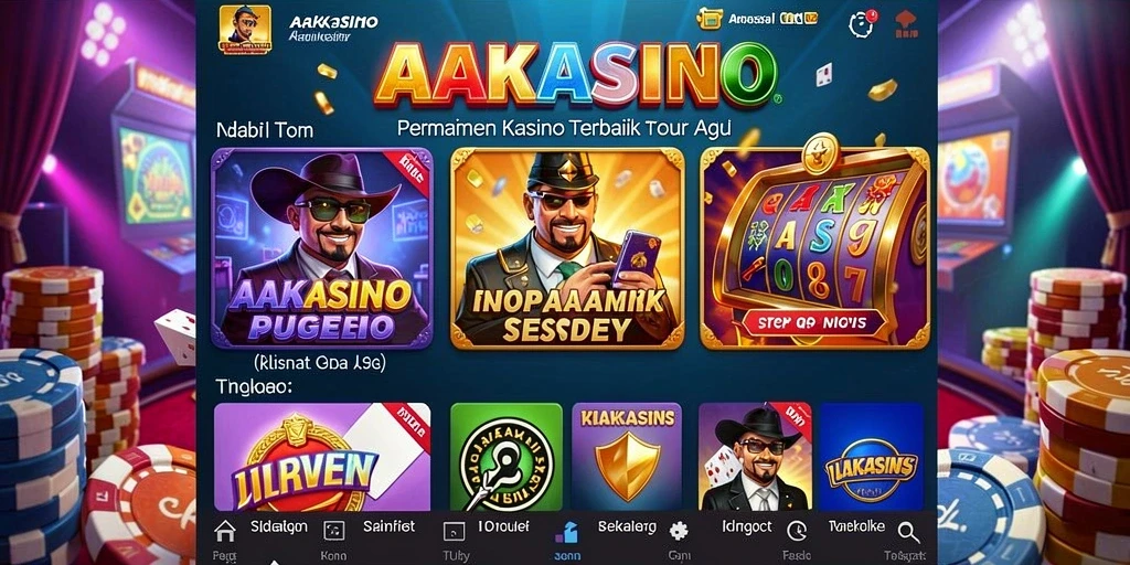 Tangkapan layar utama AAKASINO menunjukkan berbagai permainan kasino yang menarik.