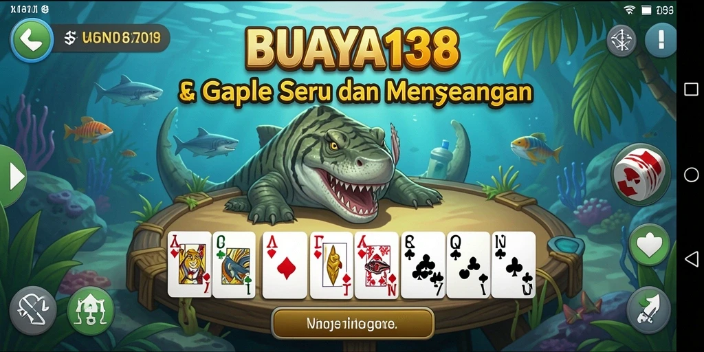 Tampilan gameplay Gaple yang seru dan interaktif di BUAYA138.