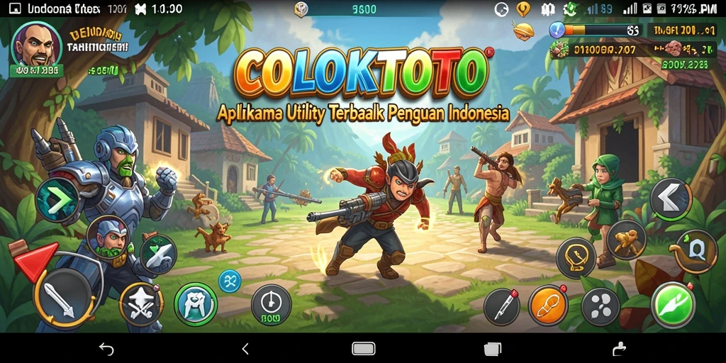 Screenshot COLOKTOTO menampilkan antarmuka aplikasi Utility yang menarik.