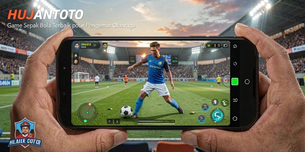 Tampilan gameplay nyata dalam permainan sepak bola HUJANTOTO.
