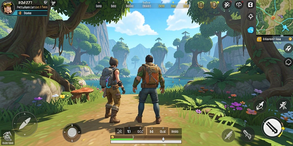 Tangkapan layar gameplay IDA777 menampilkan eksplorasi dunia terbuka.