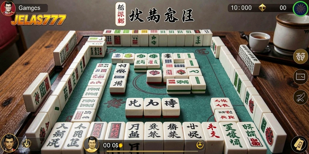 Tampilan gameplay Mahjong yang menarik dari JELAS777.
