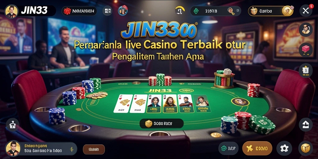 Tampilan gameplay Live Casino yang seru dan interaktif di JIN33.