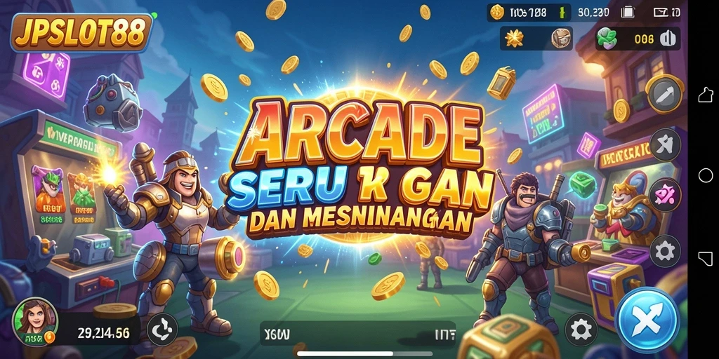 Tampilan screenshot JPSLOT88 yang menunjukkan momen seru gameplay arcade.