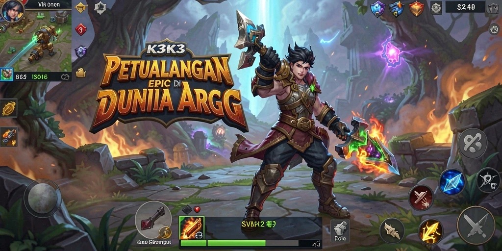 Gambaran gameplay K3K3 yang mendebarkan dalam petualangan ARPG.
