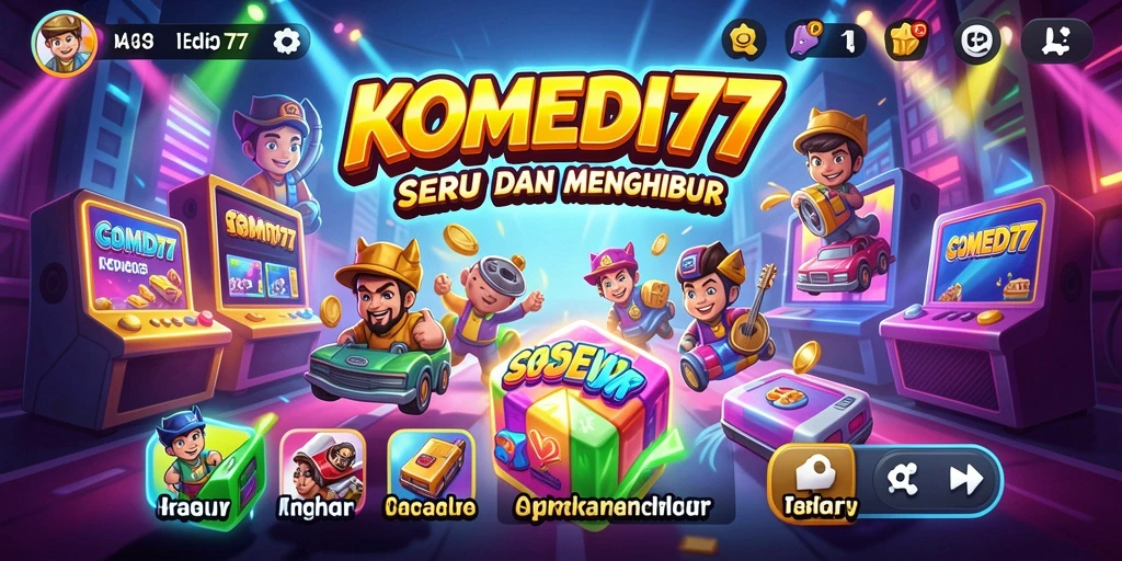 Tampilan gameplay menarik di <strong>KOMEDI77</strong> yang penuh warna dan tantangan seru.