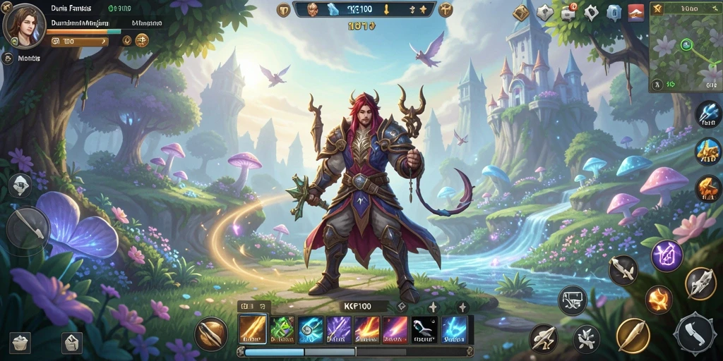 Gameplay KPK100 dengan pertarungan seru dan dunia yang luas.