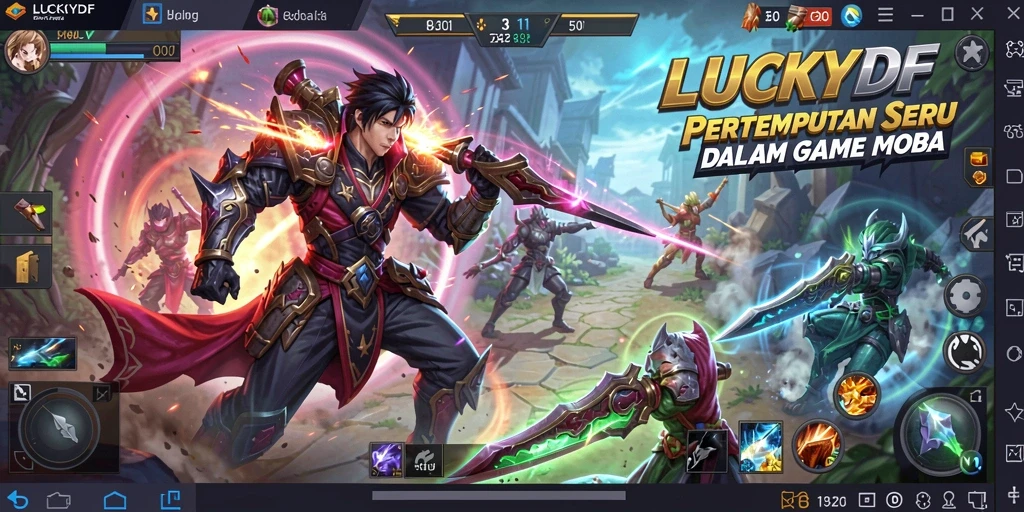 Tampilan gameplay seru dari LUCKYDF yang memukau.