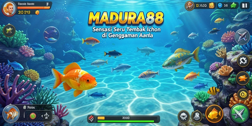 Tampilan gameplay seru Tembak Ikan dari MADURA88.