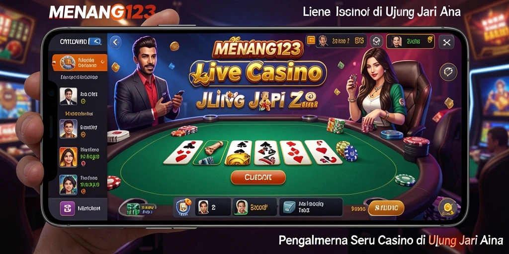 Screenshot gameplay <strong>MENANG123</strong> menampilkan suasana kasino yang hidup dan interaktif.