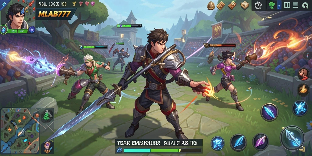 Tampilan gameplay seru di MLBB777 dengan aksi olahraga yang mendebarkan.