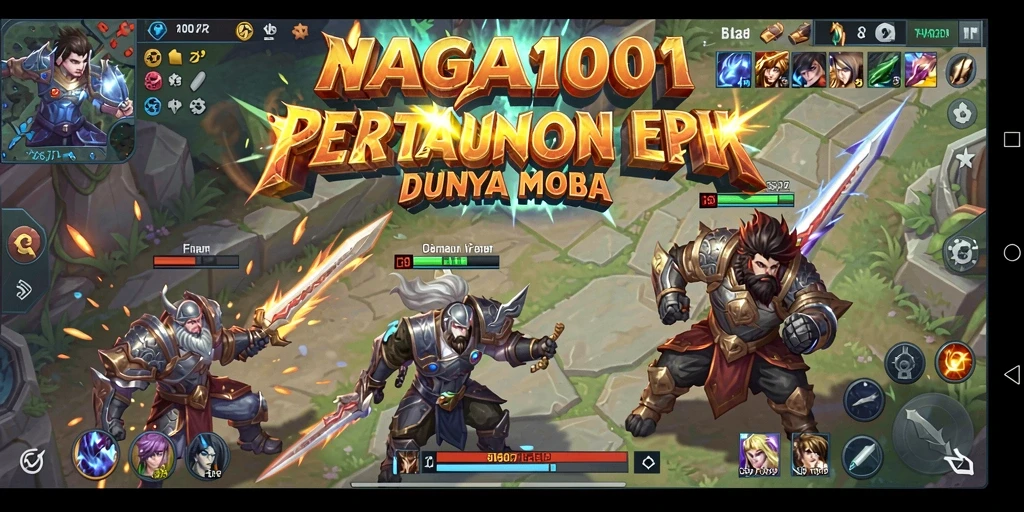 Tampilan gameplay seru dalam pertempuran NAGA1001.