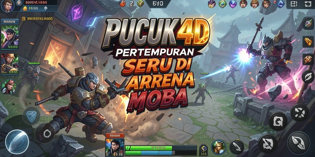 Screenshot menampilkan aksi seru dalam pertarungan MOBA PUCUK4D.