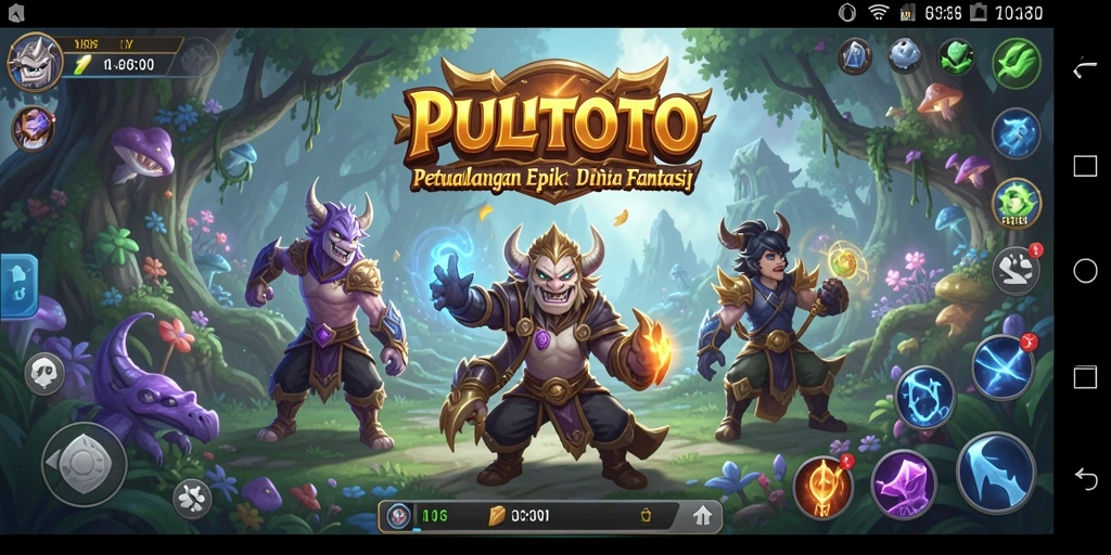 Tangkapan layar yang menunjukkan aksi seru di PULITOTO.