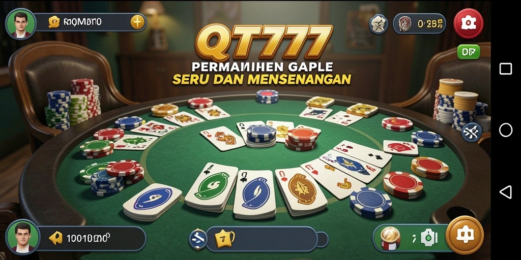 Screenshot gameplay Gaple yang seru dan interaktif.
