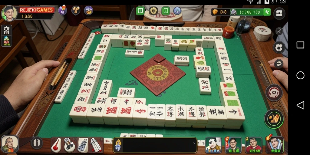Tampilan gameplay menakjubkan dari <strong>REJEKIGAMES</strong> saat bermain Mahjong.