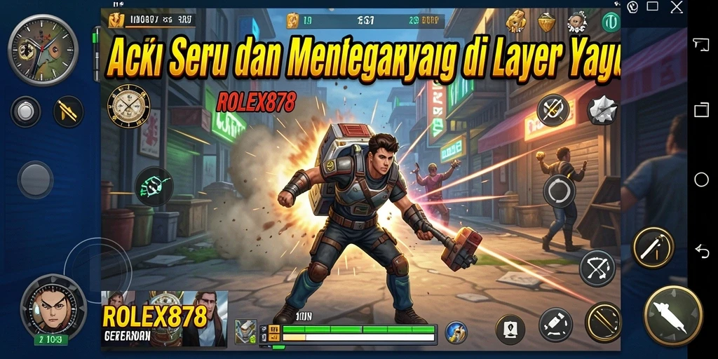 Tampilan seru gameplay ROLEX878 dengan aksi menegangkan.