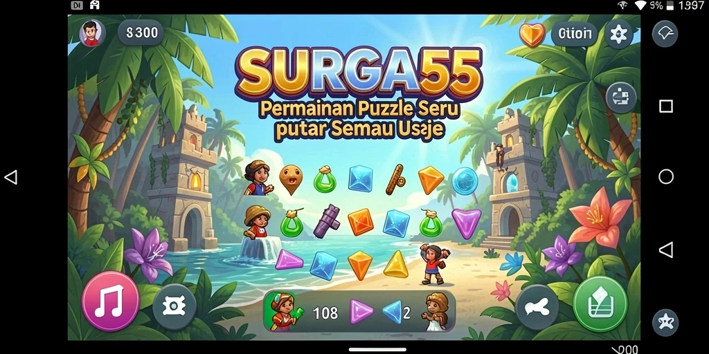 Tampilan gameplay SURGA55 yang menarik dengan tantangan Puzzle.