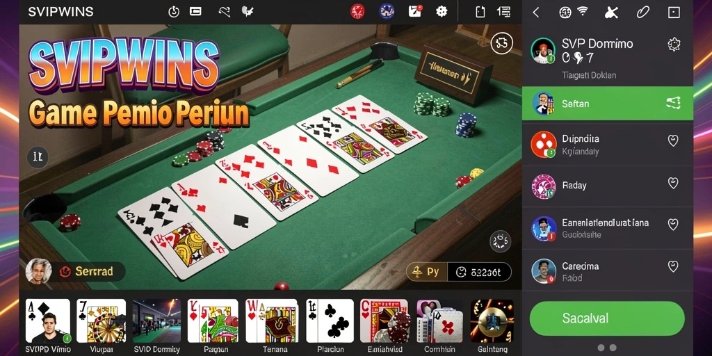 Tampilan gameplay menarik dari game Domino SVIPWINS.