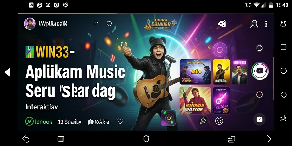 Tampilan gameplay seru dari WIN33 dengan tantangan musik interaktif.
